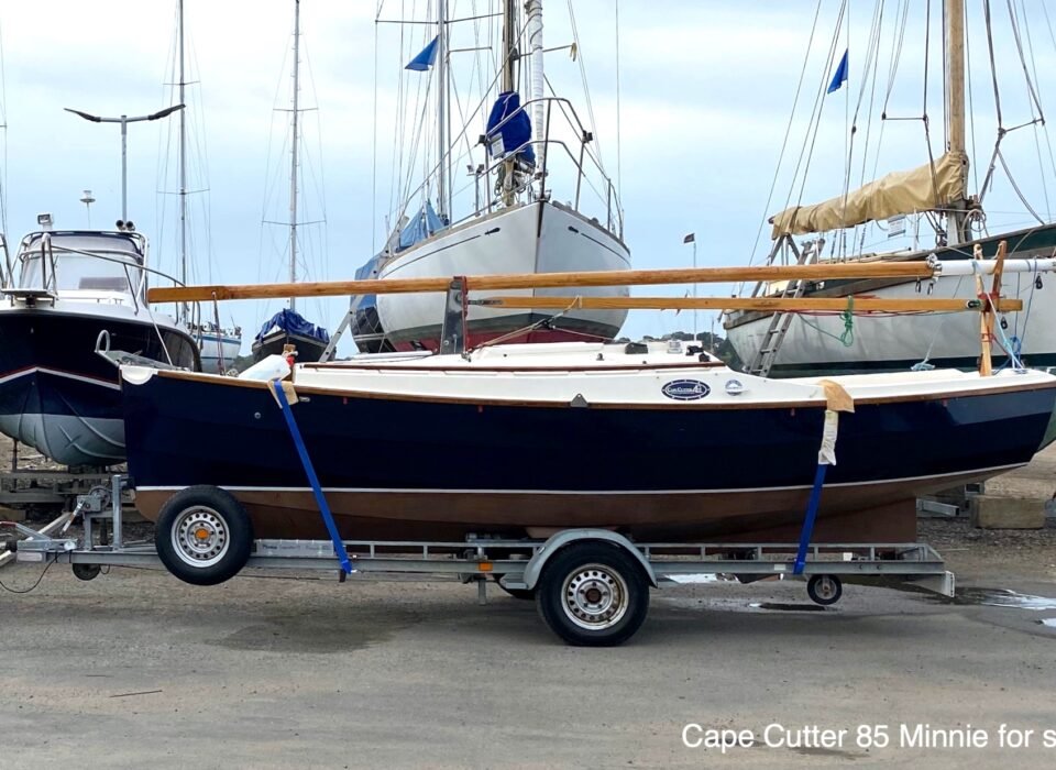 The Honnor Marine tailored trailer is ideally suited and trails well. Note the rear jockey wheel enabling cockpit access.